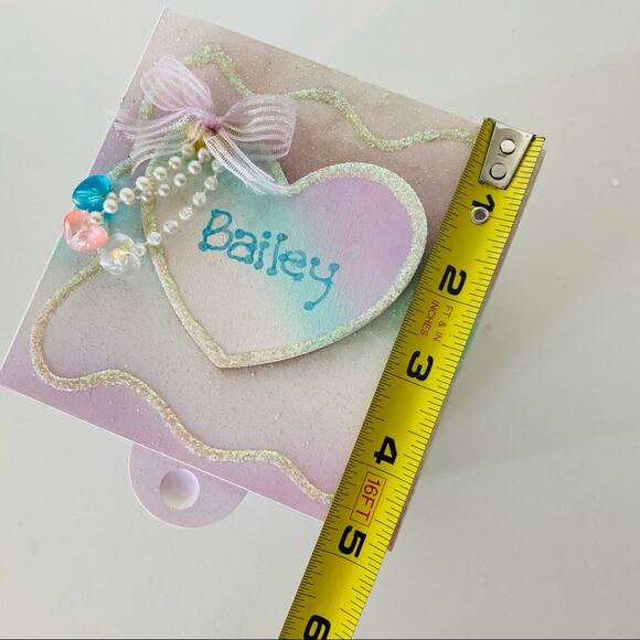 VINTAGE Y2K 90S Pastel Pink Purple Blue Jewelry Box Storage Case Bead Sparkles - Picture 8 of 8